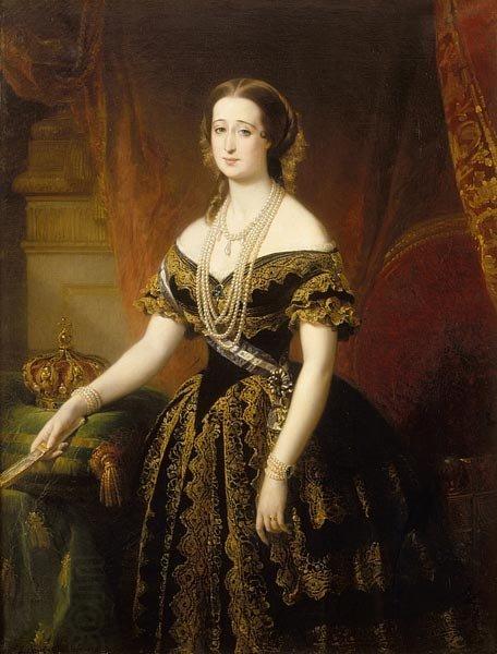 Louis-Edouard Dubufe Portrait of Eugenie de Montijo oil painting picture